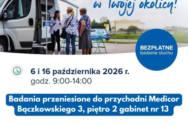 Awaria Słuchbusu w Kościanie – badania słuchu przeniesione do przychodni Medicor